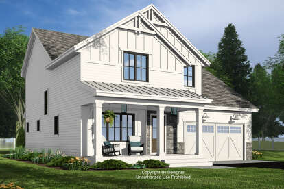 Modern Farmhouse House Plan #098-00508 Elevation Photo