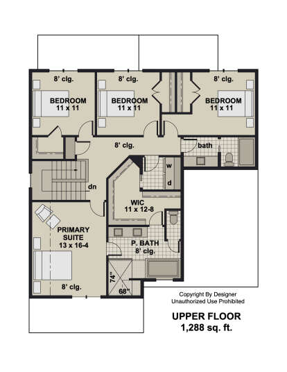 Second Floor for House Plan #098-00508