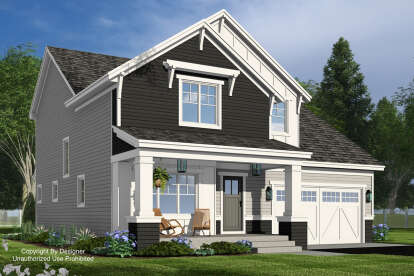 Craftsman House Plan #098-00509 Elevation Photo