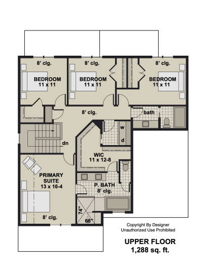 Second Floor for House Plan #098-00509