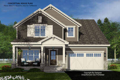 Craftsman House Plan #098-00510 Elevation Photo