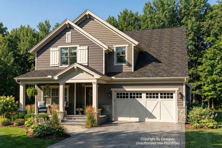 House Plan House Plan #32955 Angled Front Elevation