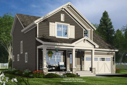 Craftsman House Plan #098-00510 Elevation Photo