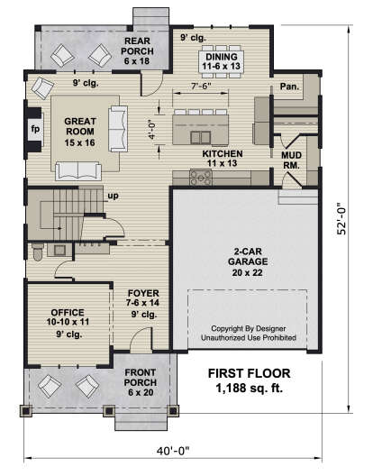 Main Floor  for House Plan #098-00510