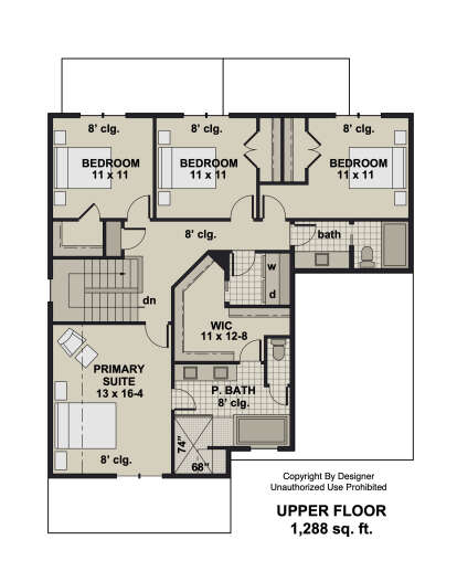 Second Floor for House Plan #098-00510
