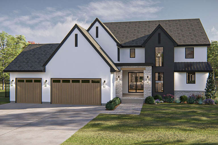 House Plan House Plan #32957 Angled Front Elevation