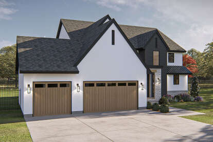 Modern Transitional House Plan #963-01142 Elevation Photo