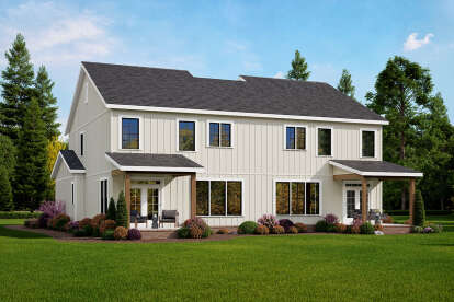 Modern Farmhouse House Plan #009-00442 Elevation Photo