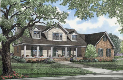 Country House Plan #110-00146 Elevation Photo