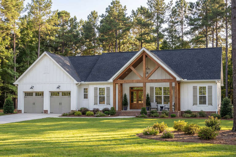 House Plan House Plan #32960 Angled Front Elevation