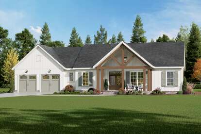Modern Farmhouse House Plan #009-00443 Elevation Photo