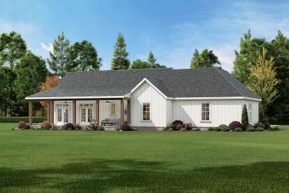 Modern Farmhouse House Plan #009-00443 Elevation Photo