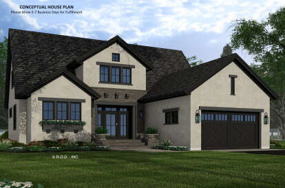 European House Plan #098-00512 Elevation Photo