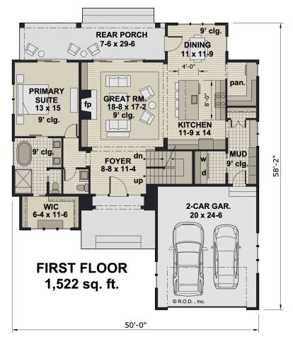 Main Floor  for House Plan #098-00512