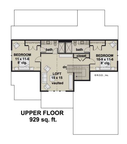 Second Floor for House Plan #098-00512