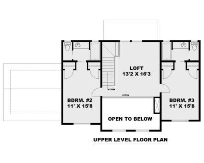 Second Floor for House Plan #039-00775