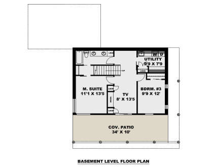 Basement for House Plan #039-00776