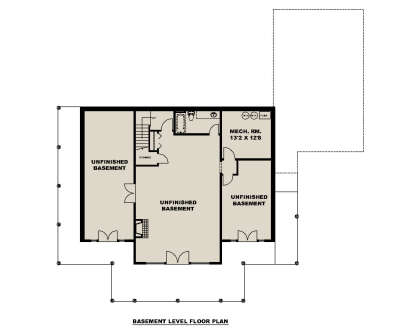 Basement for House Plan #039-00777