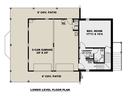 Basement/Lower Level for House Plan #039-00778