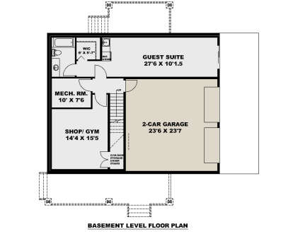 Basement for House Plan #039-00779