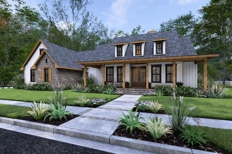 House Plan House Plan #32969 Angled Front Elevation
