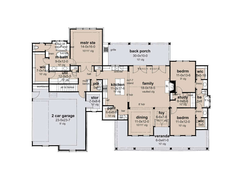 House Plan House Plan #32970 Drawing 1