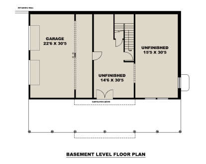Basement for House Plan #039-00781