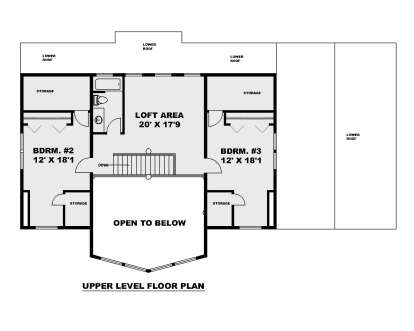 Second Floor for House Plan #039-00782