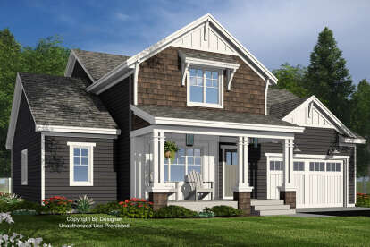 Craftsman House Plan #098-00513 Elevation Photo