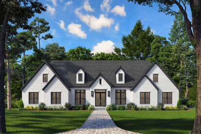 European House Plan #041-00390 Elevation Photo