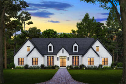 European House Plan #041-00390 Elevation Photo