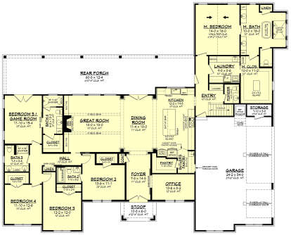 Main Floor  for House Plan #041-00390