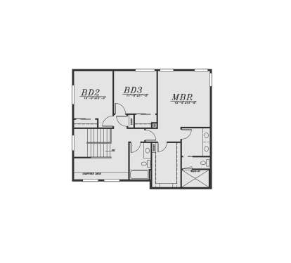 Second Floor for House Plan #5244-00023