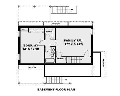 Basement for House Plan #039-00783