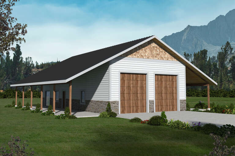 House Plan House Plan #32982 Angled Front Elevation
