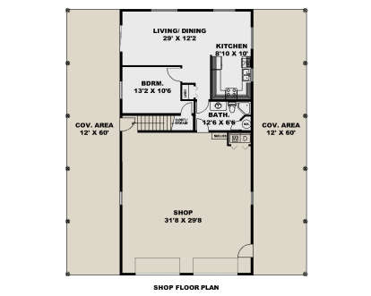Garage Floor for House Plan #039-00785