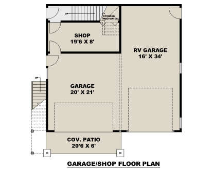 Garage Floor for House Plan #039-00786