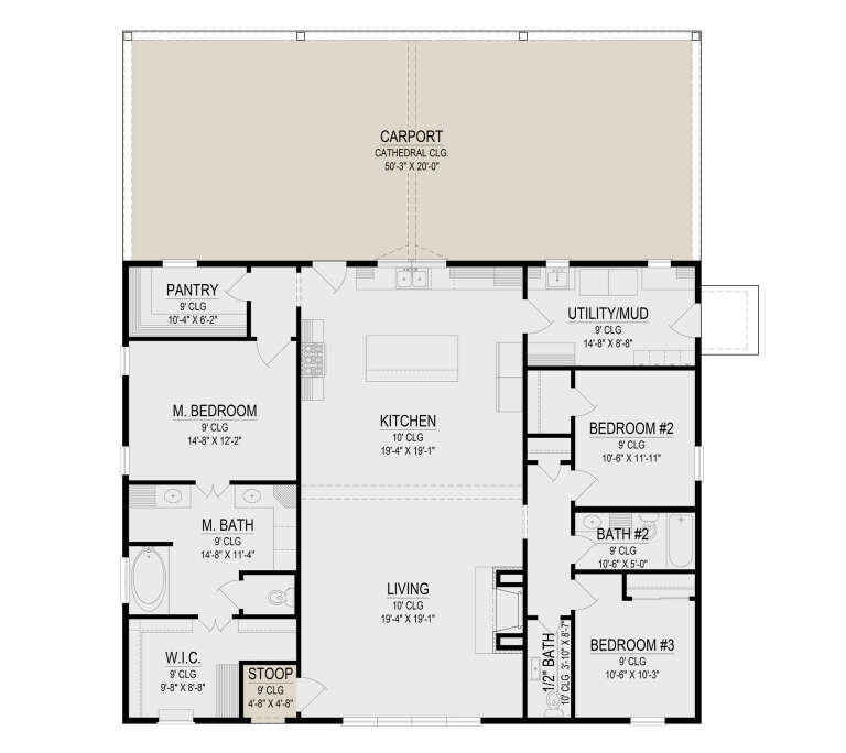 House Plan House Plan #32984 Drawing 1