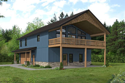 Lake Front House Plan #039-00787 Elevation Photo