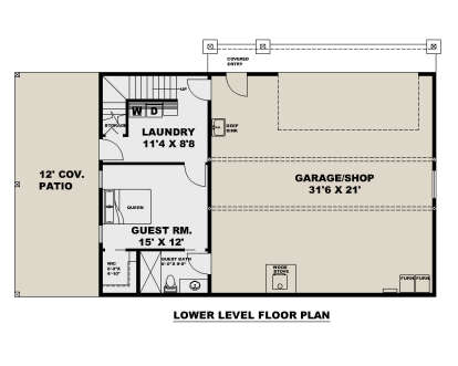First Floor for House Plan #039-00787