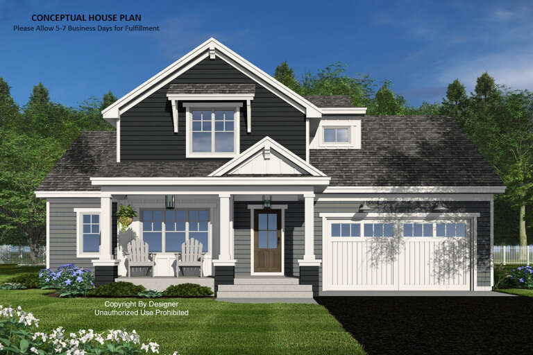 House Plan House Plan #32987 Front Elevation 