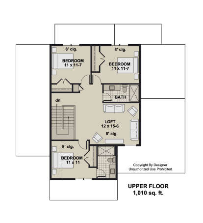 Second Floor for House Plan #098-00514