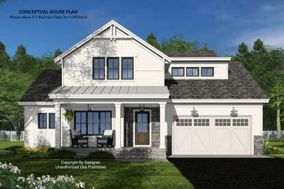 Modern Farmhouse House Plan #098-00515 Elevation Photo