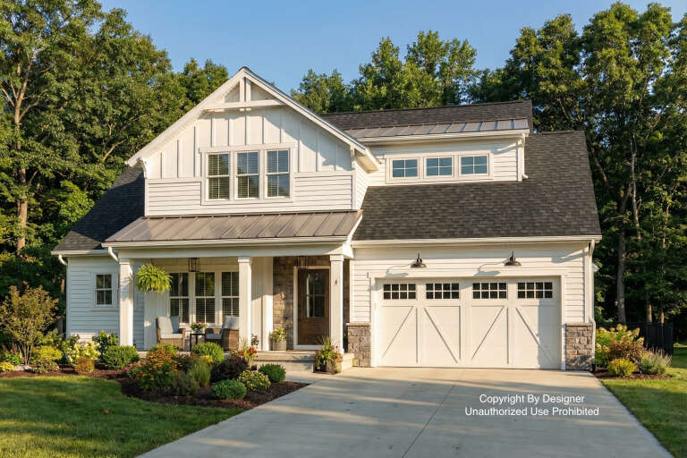 House Plan House Plan #32988 Angled Front Elevation