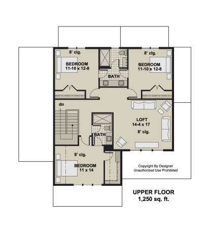 Second Floor for House Plan #098-00515