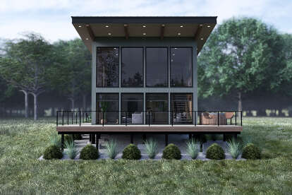Modern House Plan #8318-00423 Elevation Photo