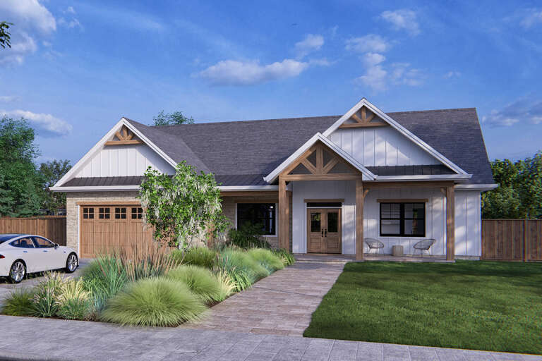 House Plan House Plan #32991 Angled Front Elevation