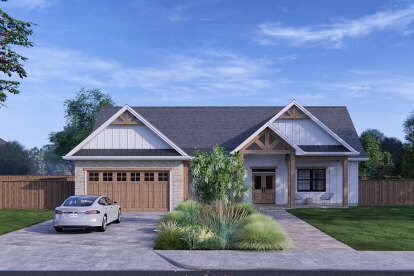 Modern Farmhouse House Plan #7174-00033 Elevation Photo