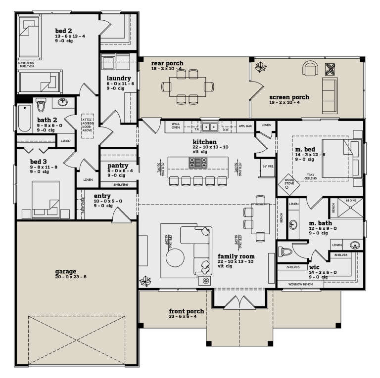 House Plan House Plan #32991 Drawing 1