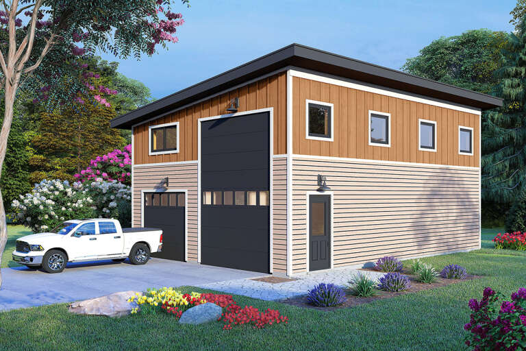 House Plan House Plan #32993 Angled Front Elevation